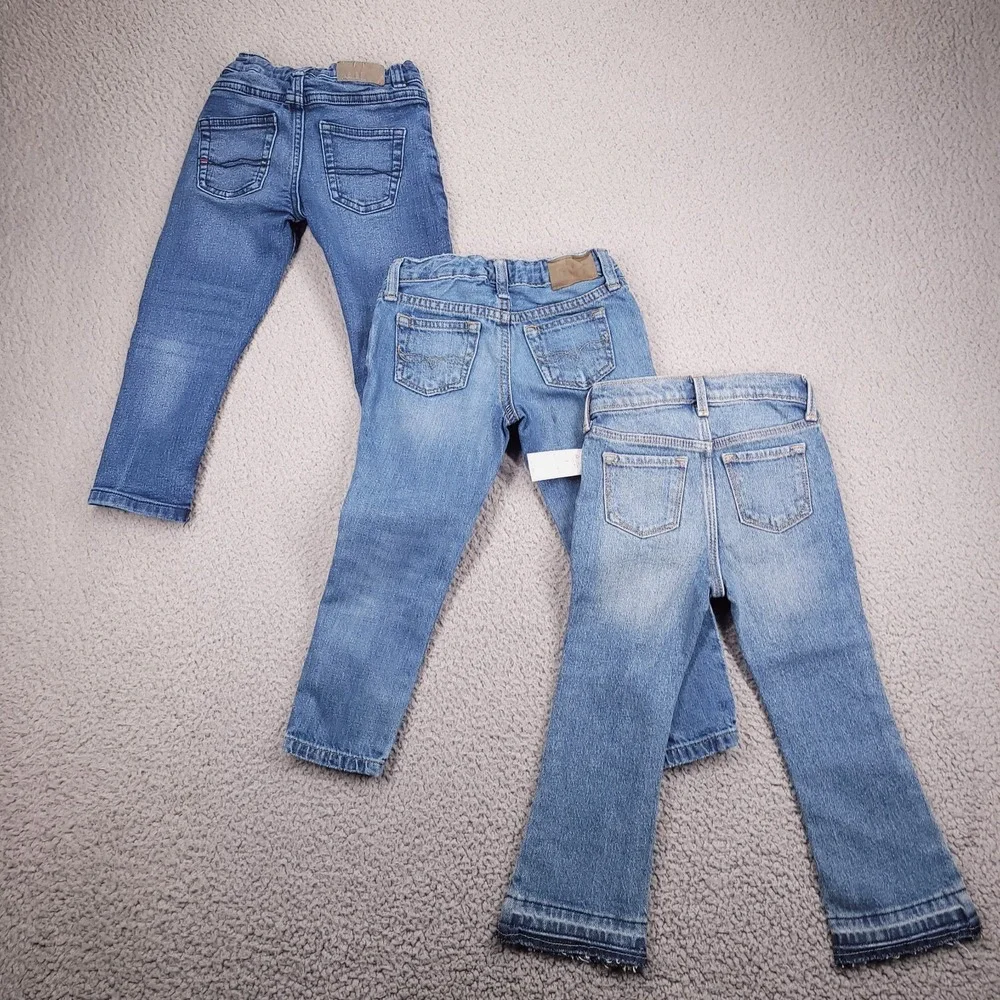 OLD NAVY Polo Tommy Hilfiger Jeans Girls 3T Bundle (3) Skinny Boy Friend Flare